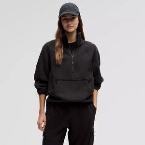 Lululemon Scuba Oversized Funnel-Neck Half Zip Long Sweatshirt size XS / S Black